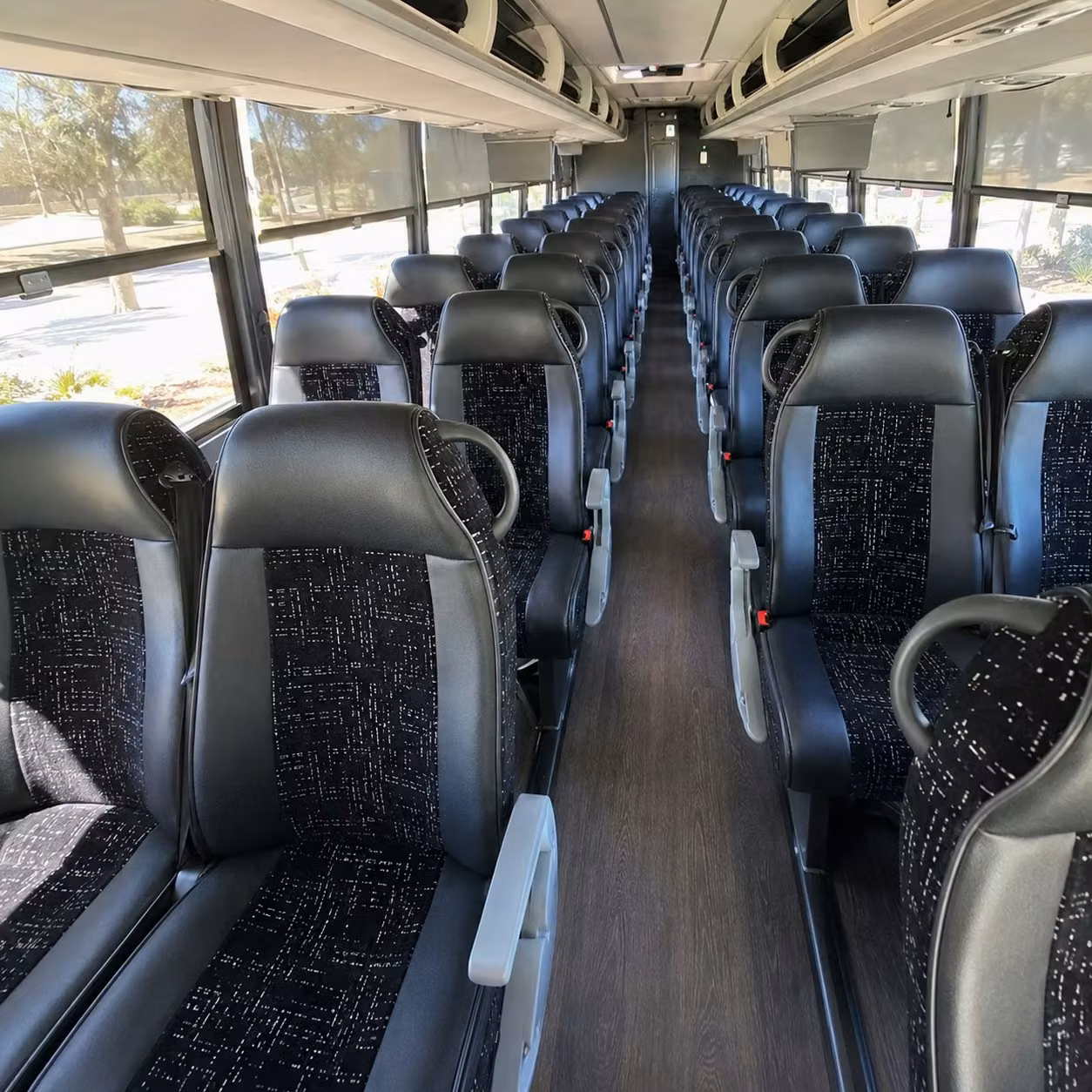 bloomington charter bus rental inside